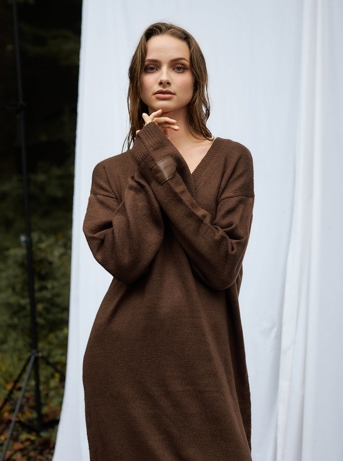 soft knit dress / 枯茶(brown)