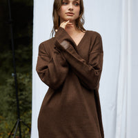 soft knit dress / 枯茶(brown)