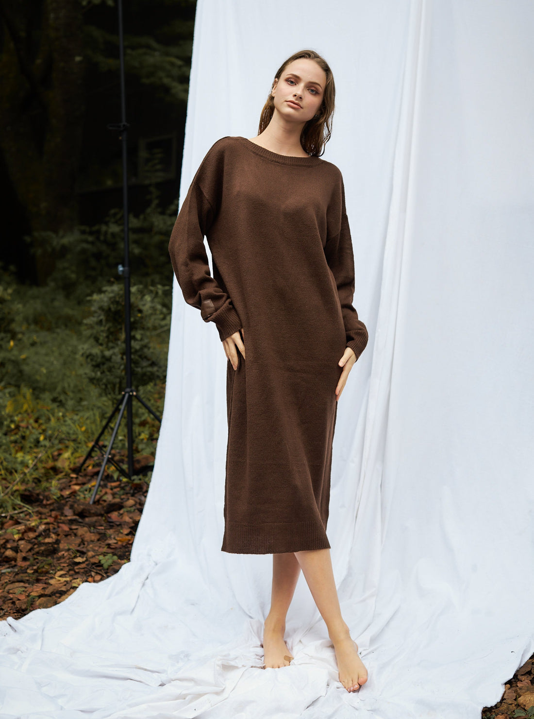 two way soft knit dress – AMATERASJAPAN