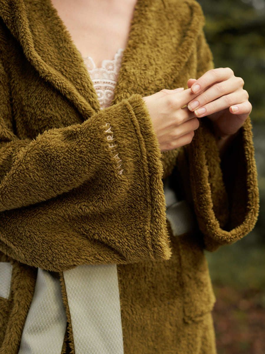 lightweight luxe fur robe