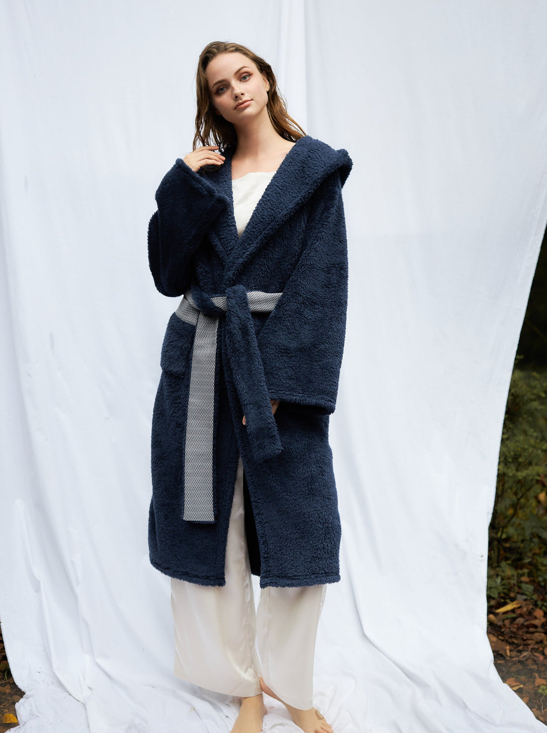 lightweight luxe fur robe