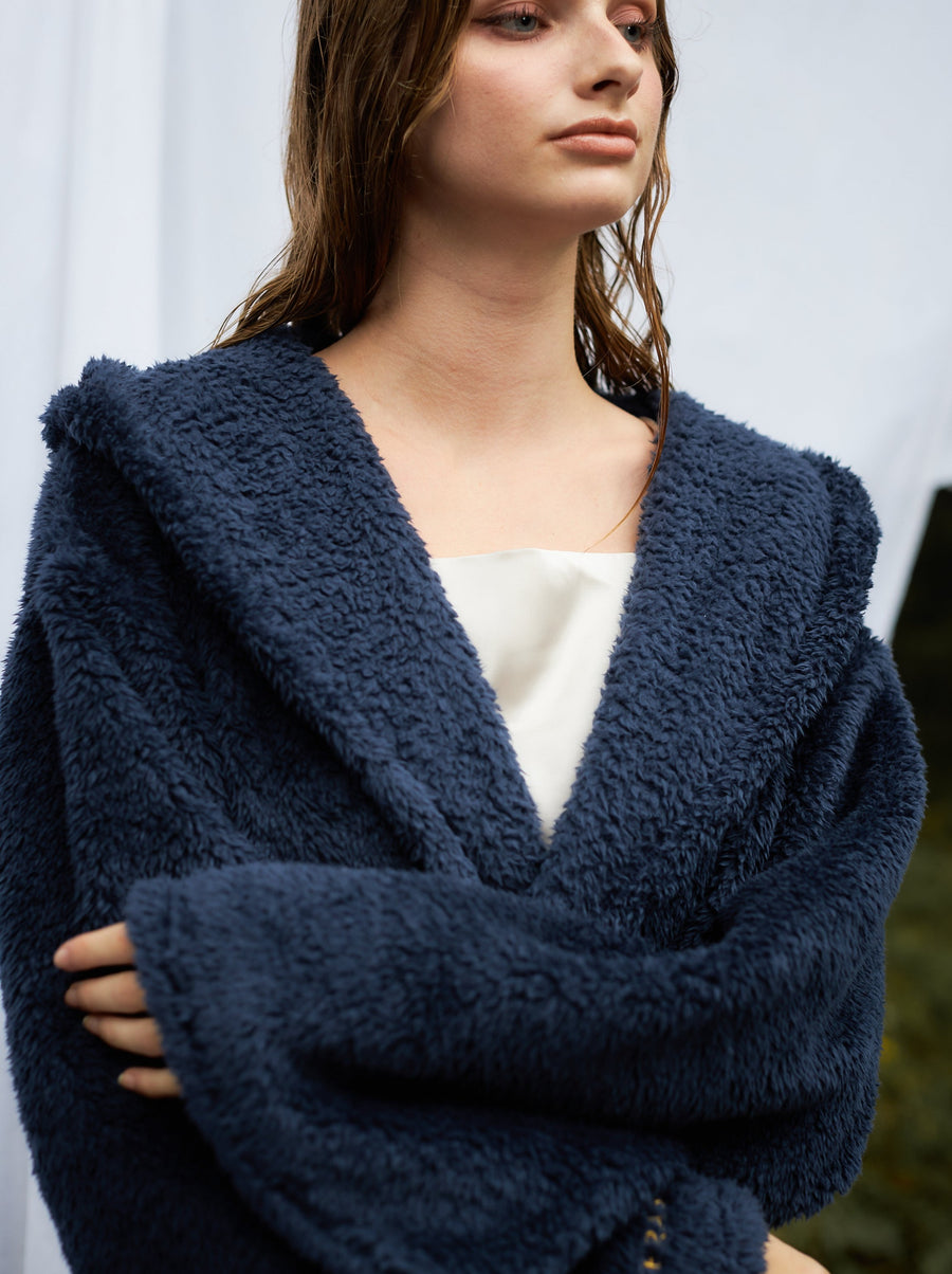 lightweight luxe fur robe