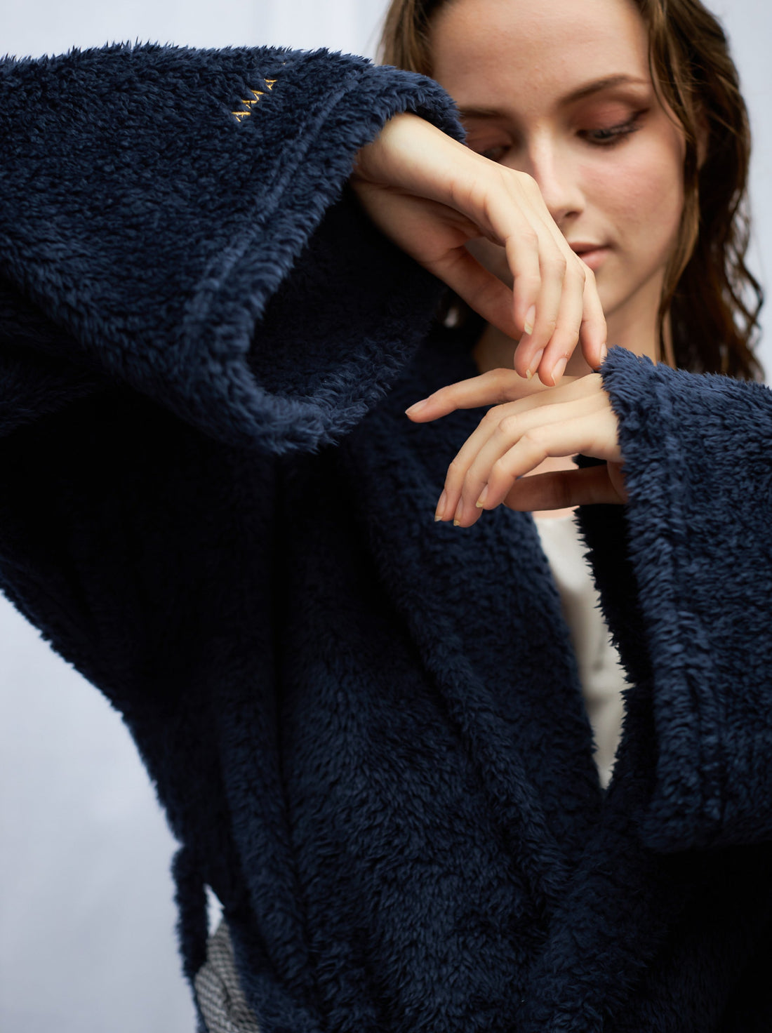 lightweight luxe fur robe
