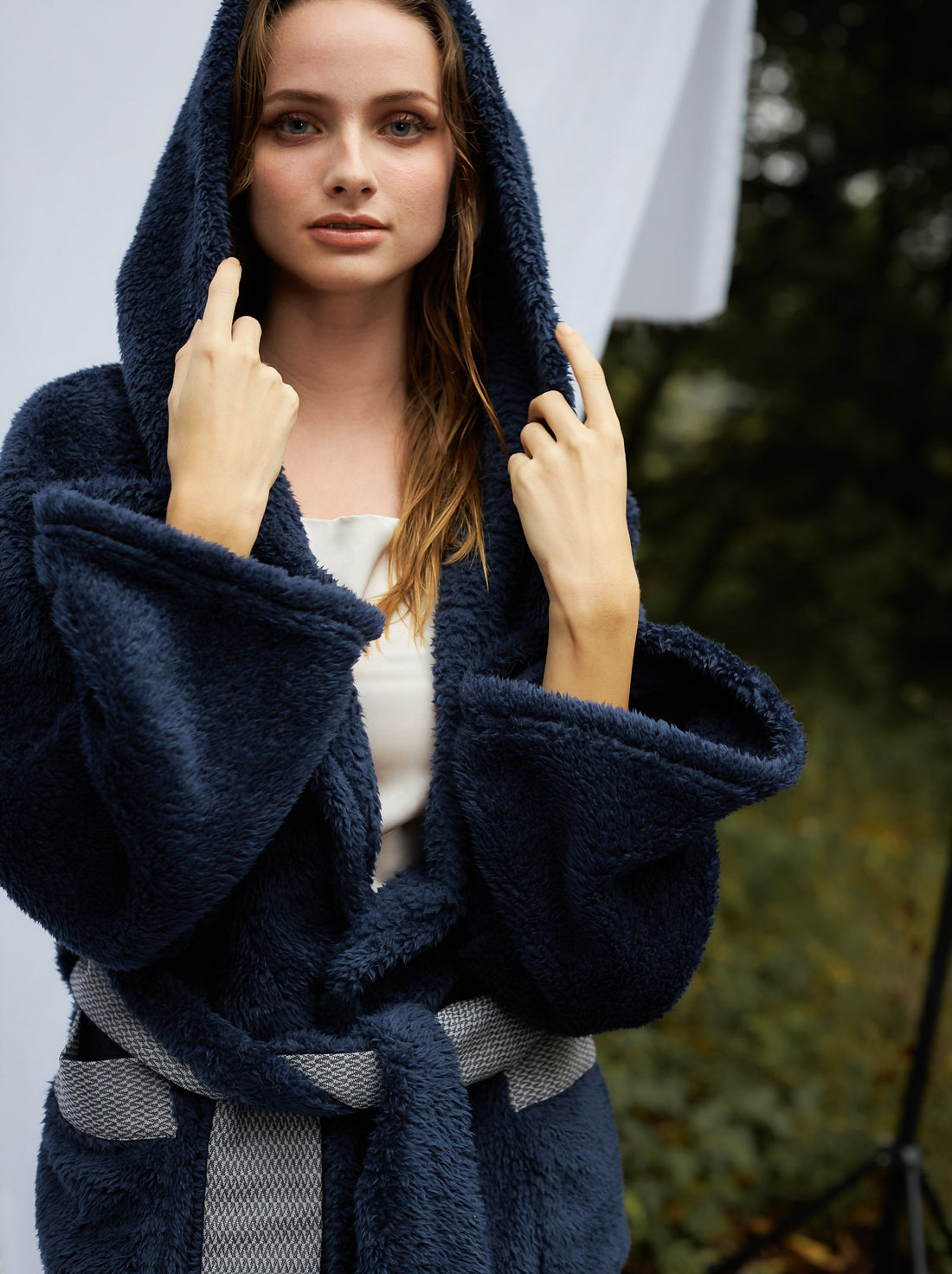 lightweight luxe fur robe