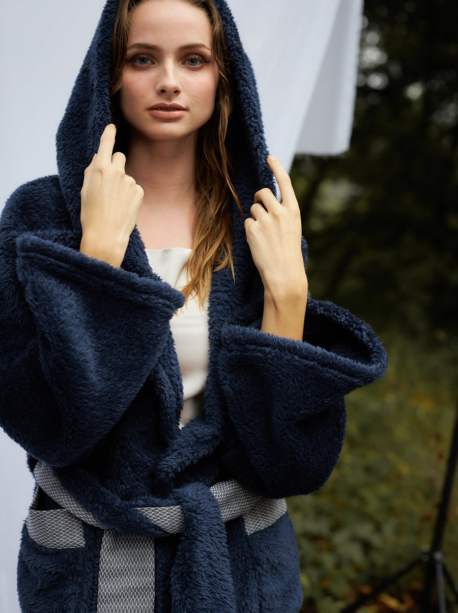 lightweight luxe fur robe