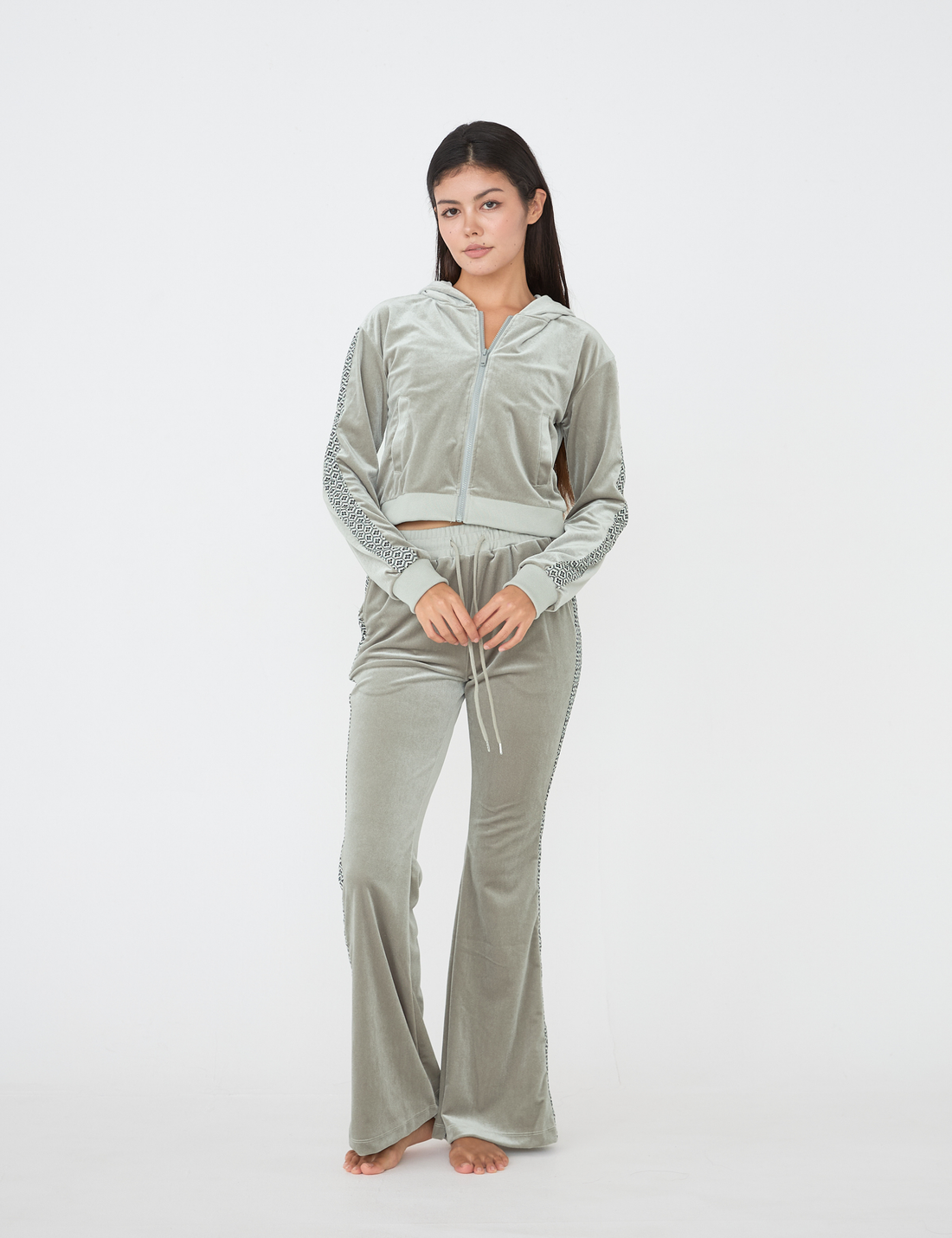 Weekend Velour Pants / 銀鼠(silver)