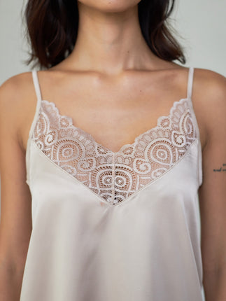 lace satin sleep slip dress