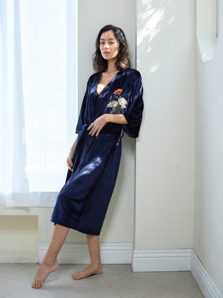 velour KIMONO robe