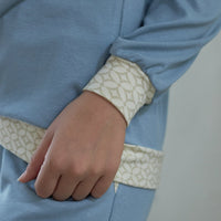 modal silk touch PJ set / 薄花(light blue)