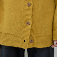reversible V-neck knit cardigan