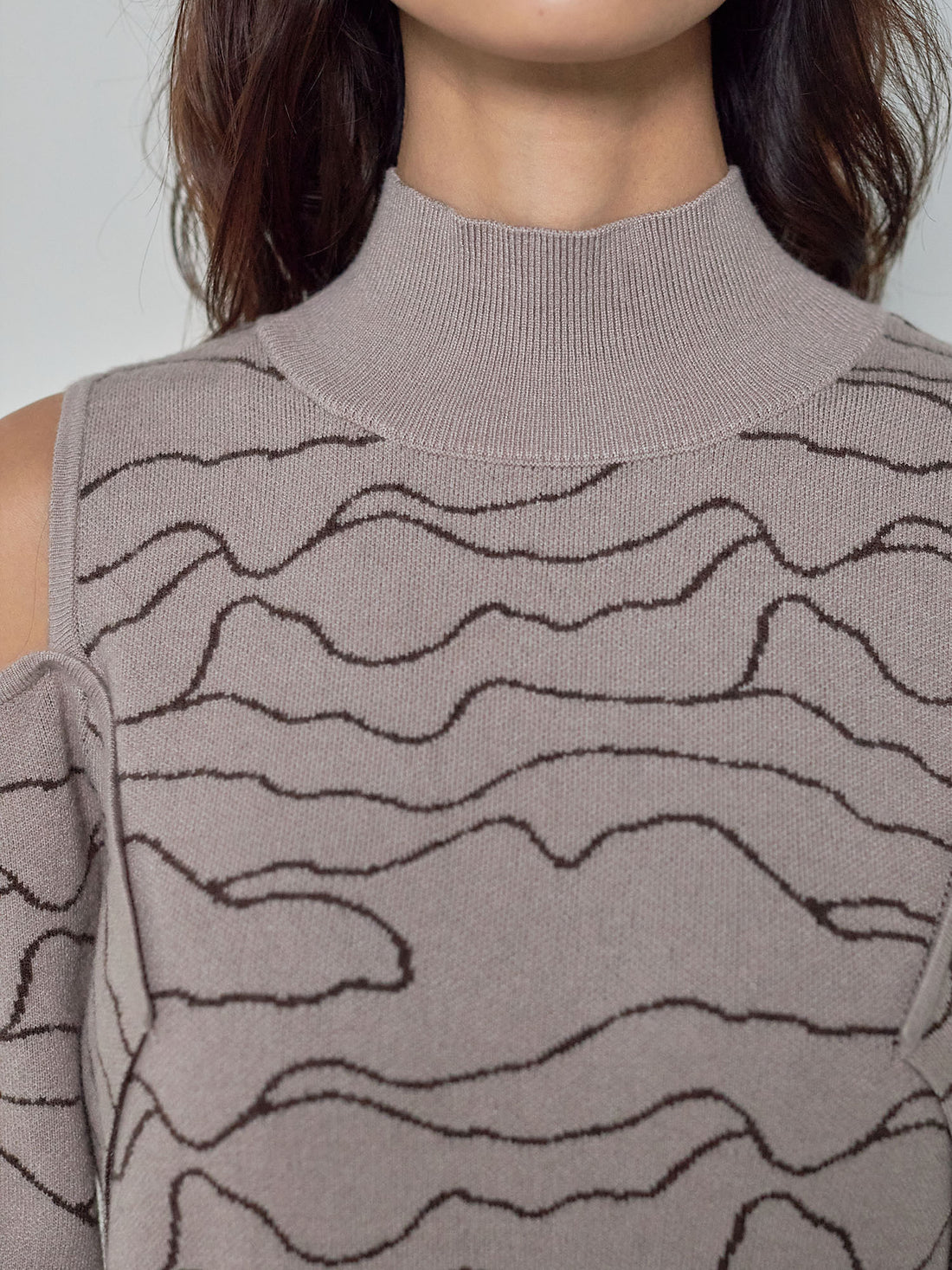 two way pattern knit onepiece