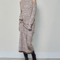 two way pattern knit onepiece