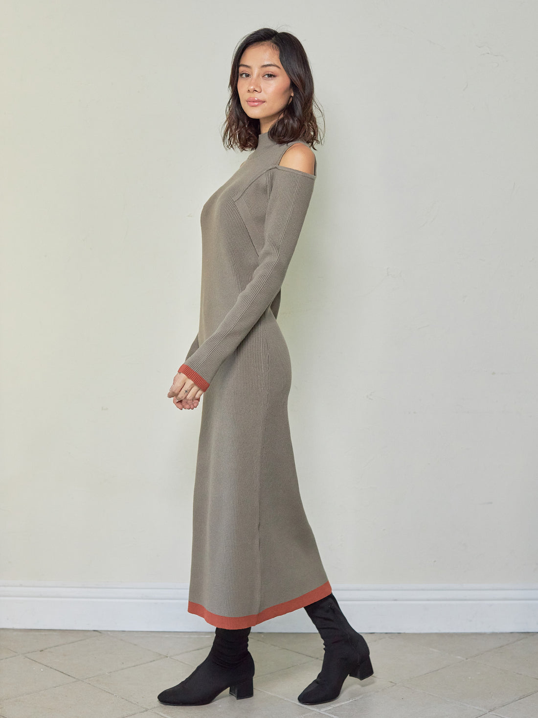 two way pattern knit onepiece