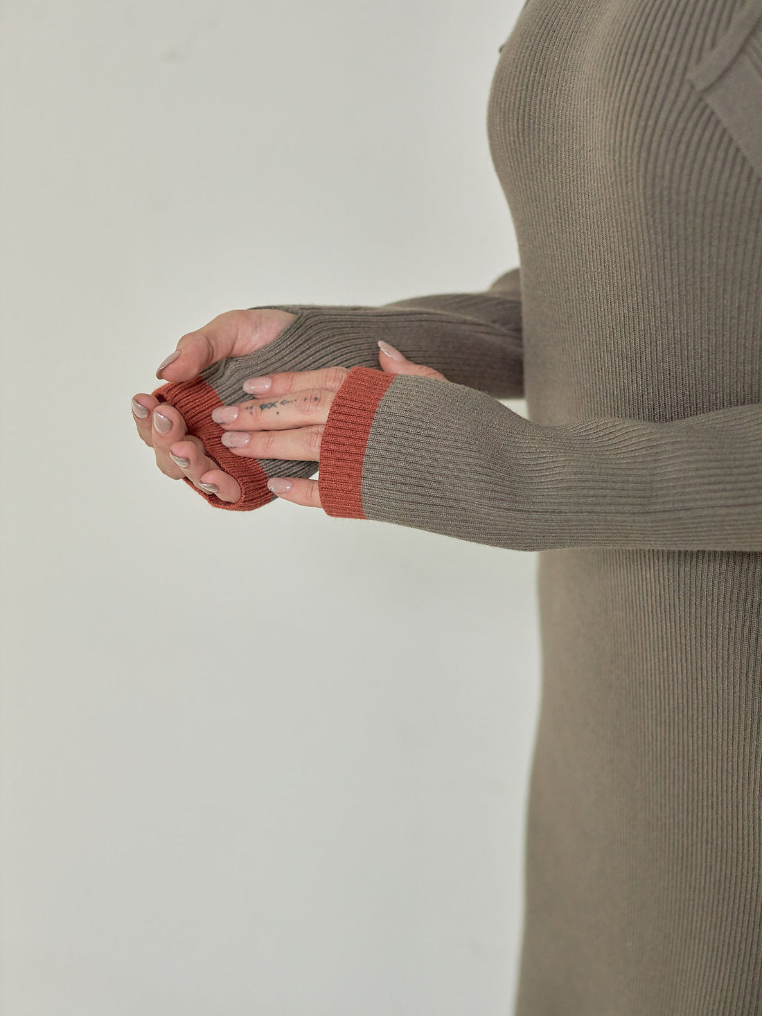two way pattern knit onepiece