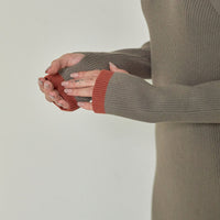 two way pattern knit onepiece / 薄墨(light gray)