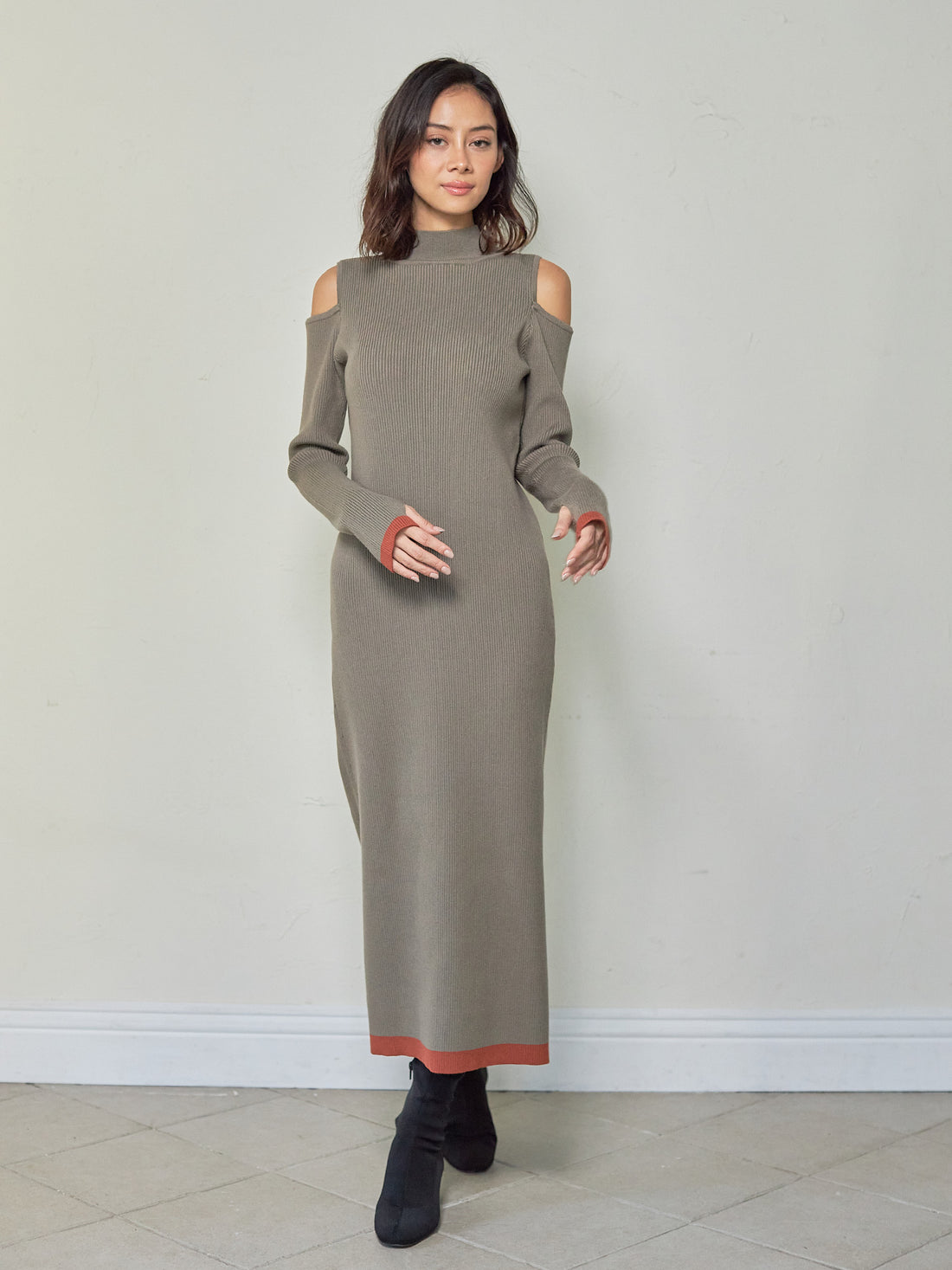 two way pattern knit onepiece