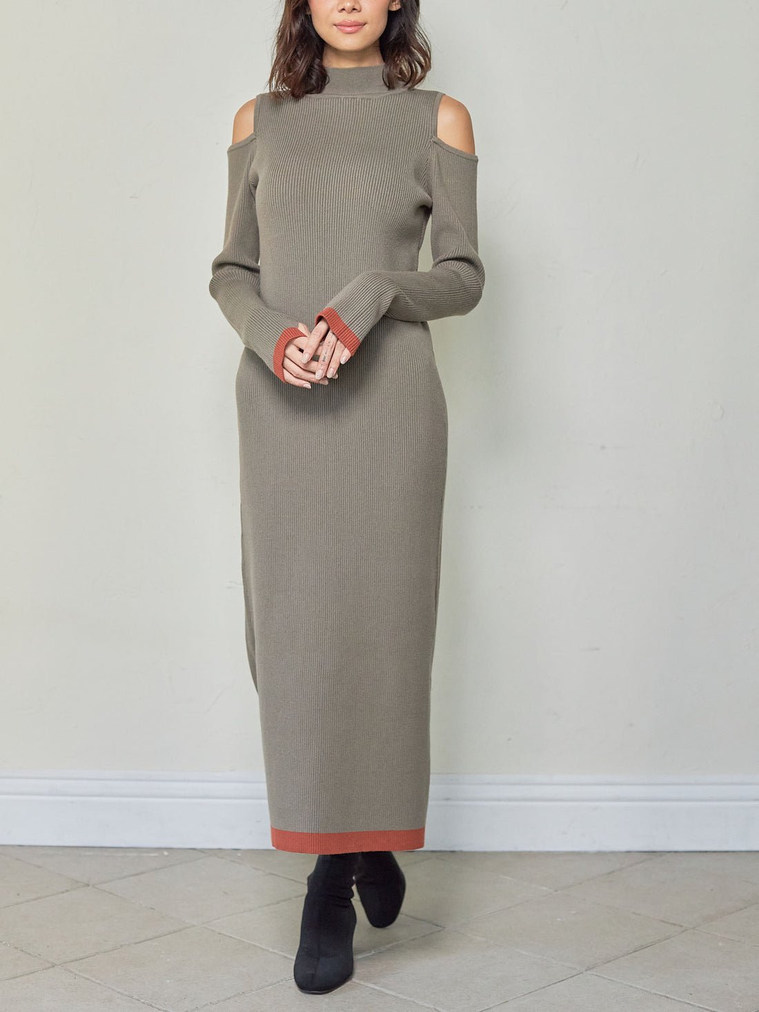 two way pattern knit onepiece