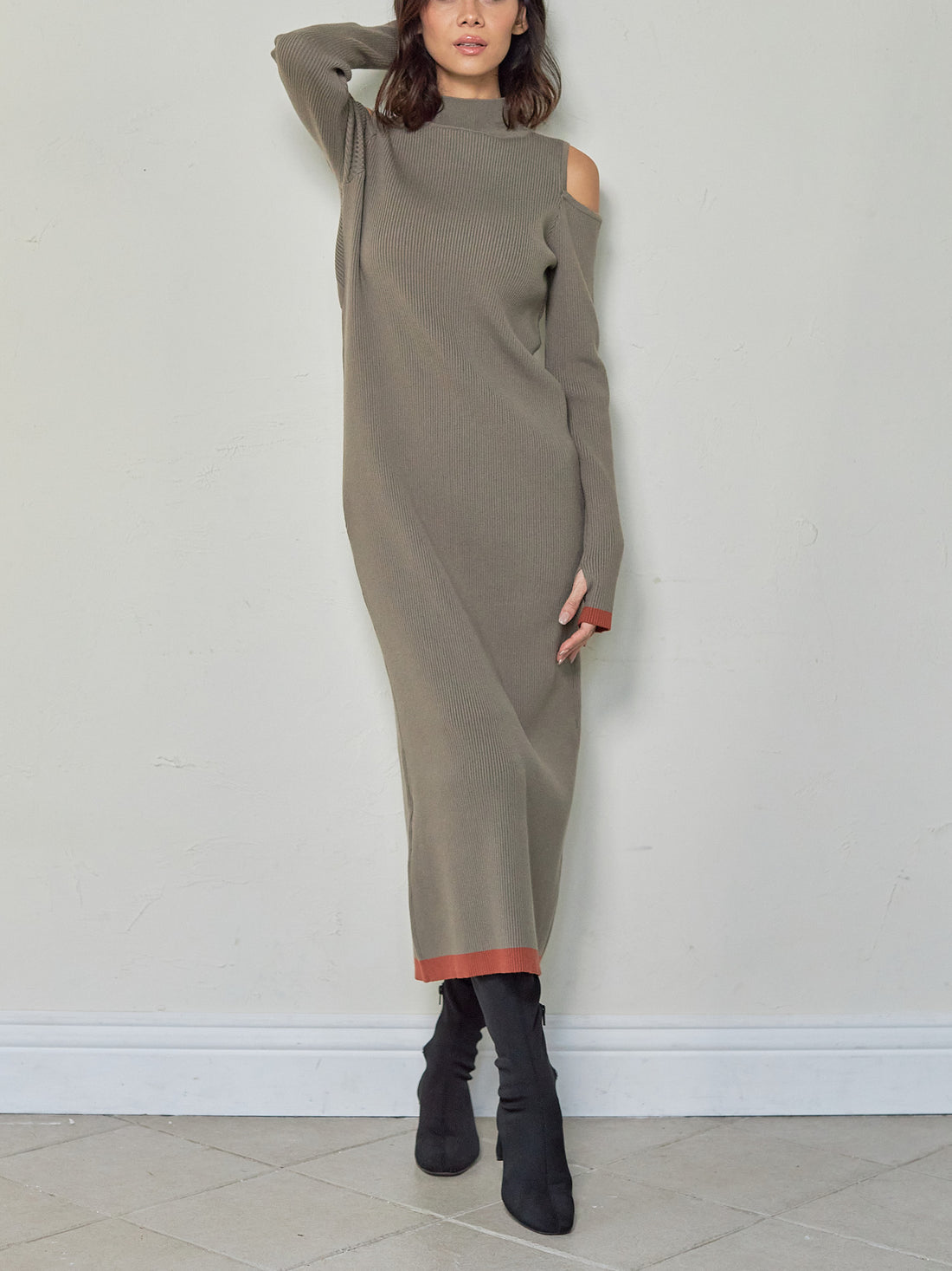 two way pattern knit onepiece