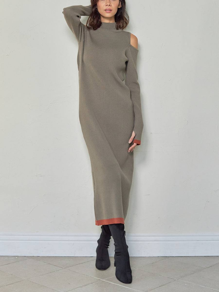 two way pattern knit onepiece