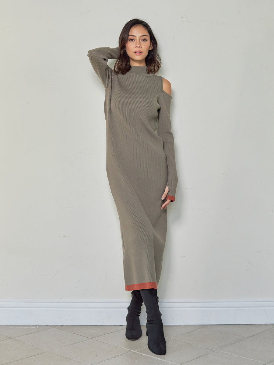 two way pattern knit onepiece
