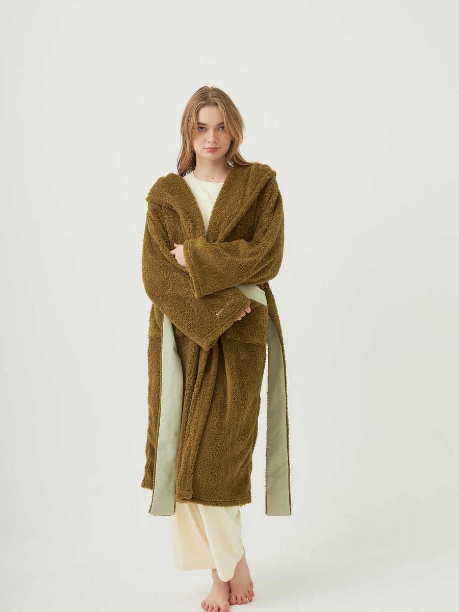 lightweight luxe fur robe