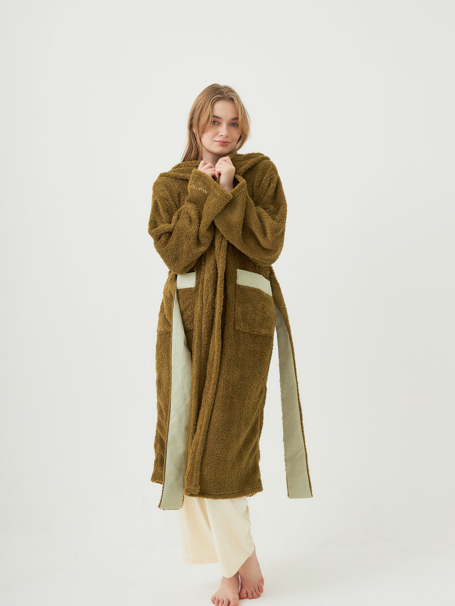 lightweight luxe fur robe