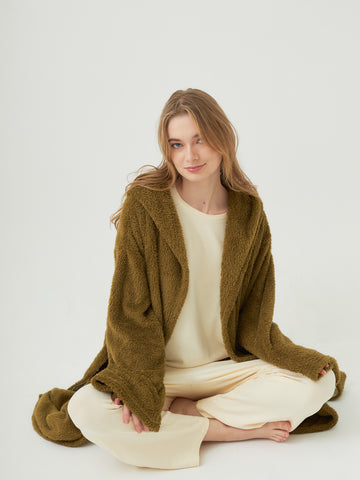 lightweight luxe fur robe