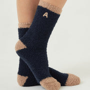 fluffy socks / 濃藍(navy)