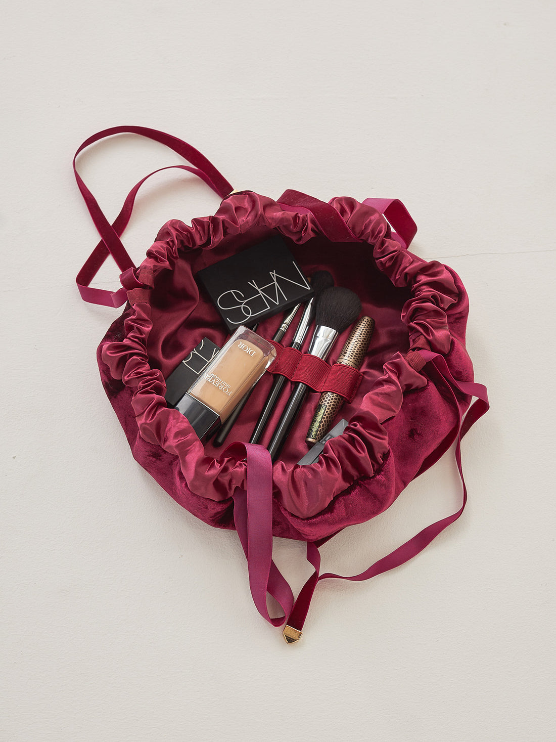 velour makeup pouch