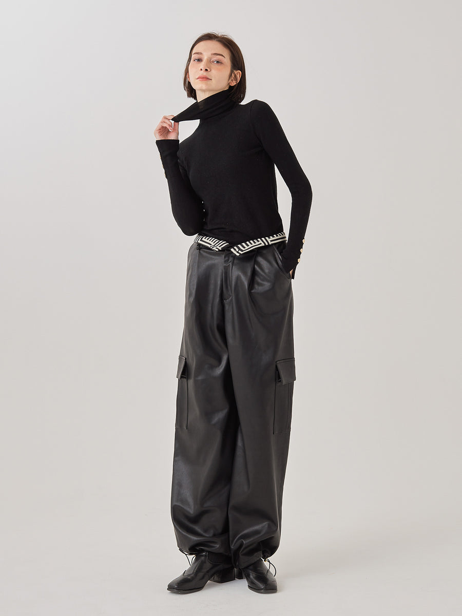 two way designed cargo pants / 墨(black)