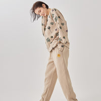 Chupa Chups × AMATERAS fleece pants / beige