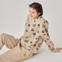 Chupa Chups × AMATERAS fleece sweater / beige