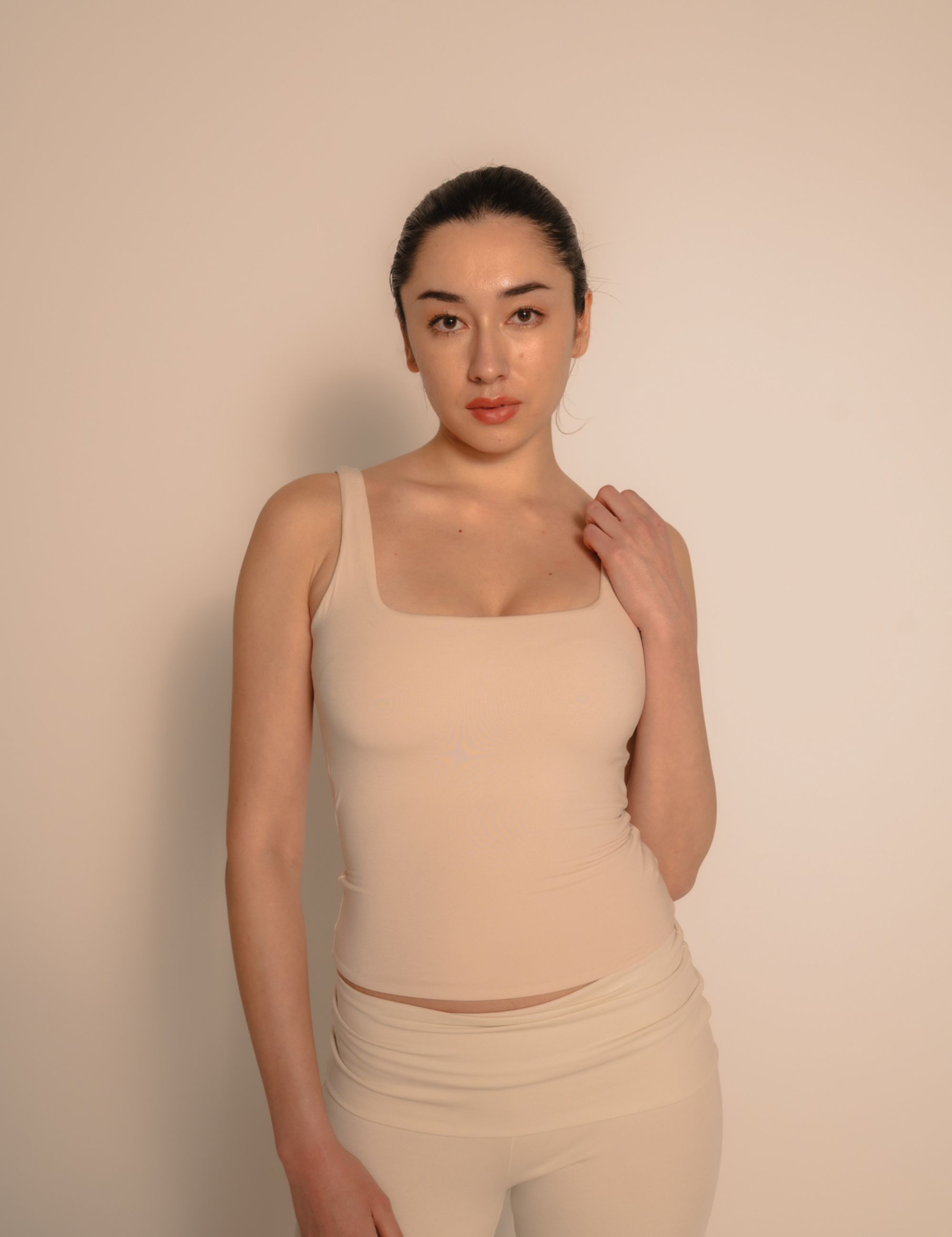 AuraFit Elegant Padded Tank / 胡粉(off white)