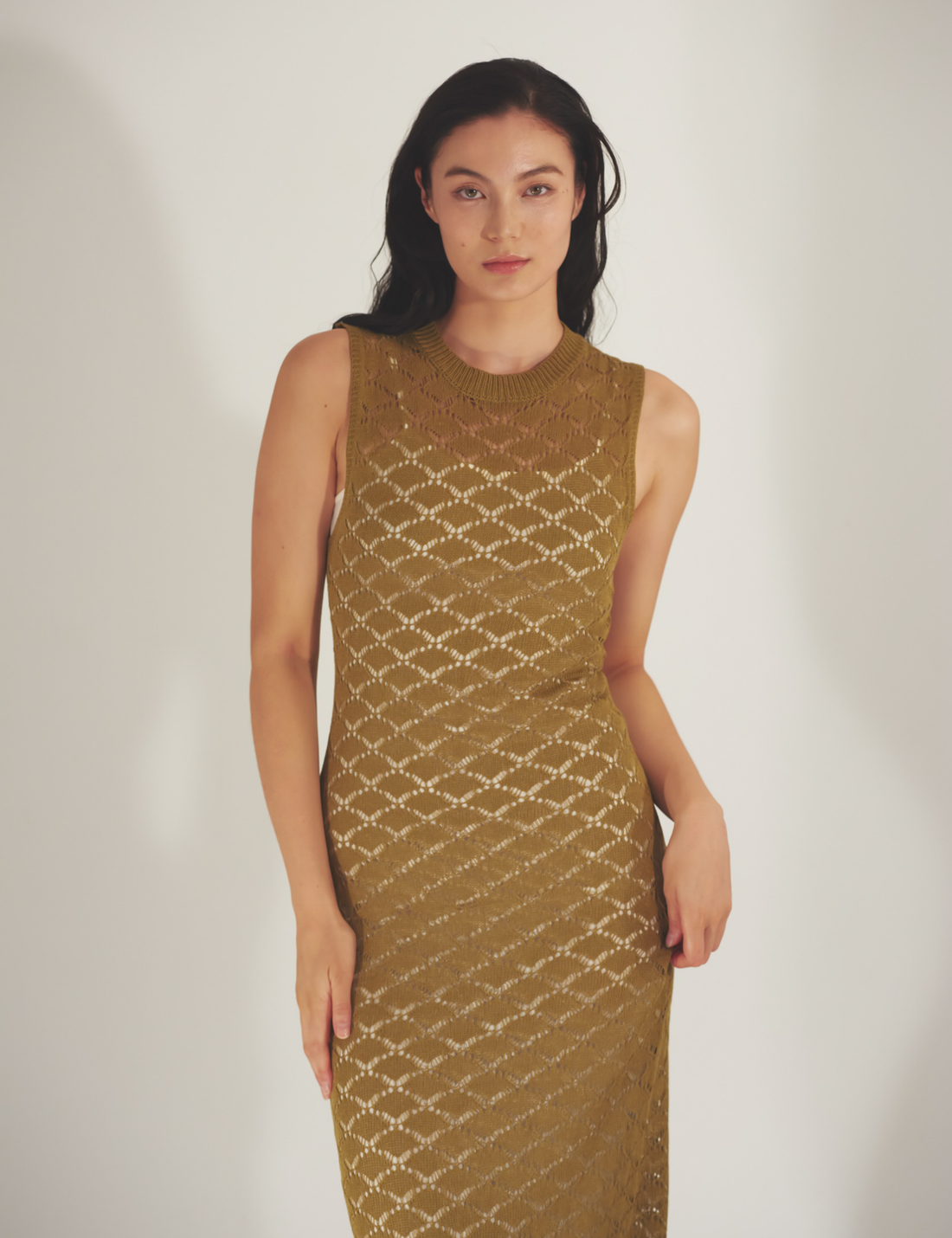 Ocean Breeze Elegant Knit Dress / 抹茶(matcha)