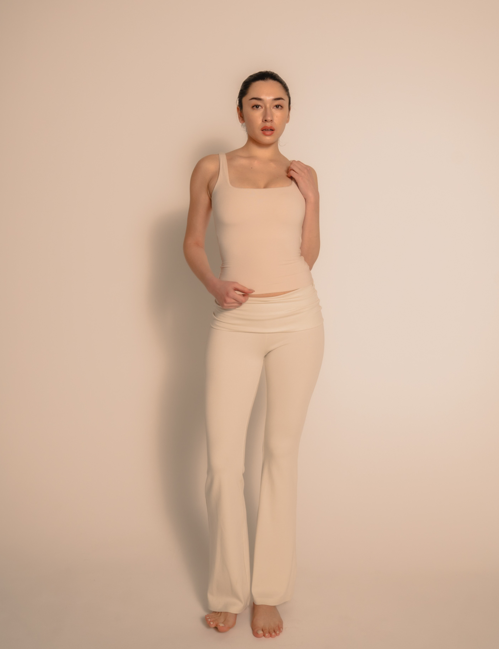 AuraFit Elegant Padded Tank / 胡粉(off white)