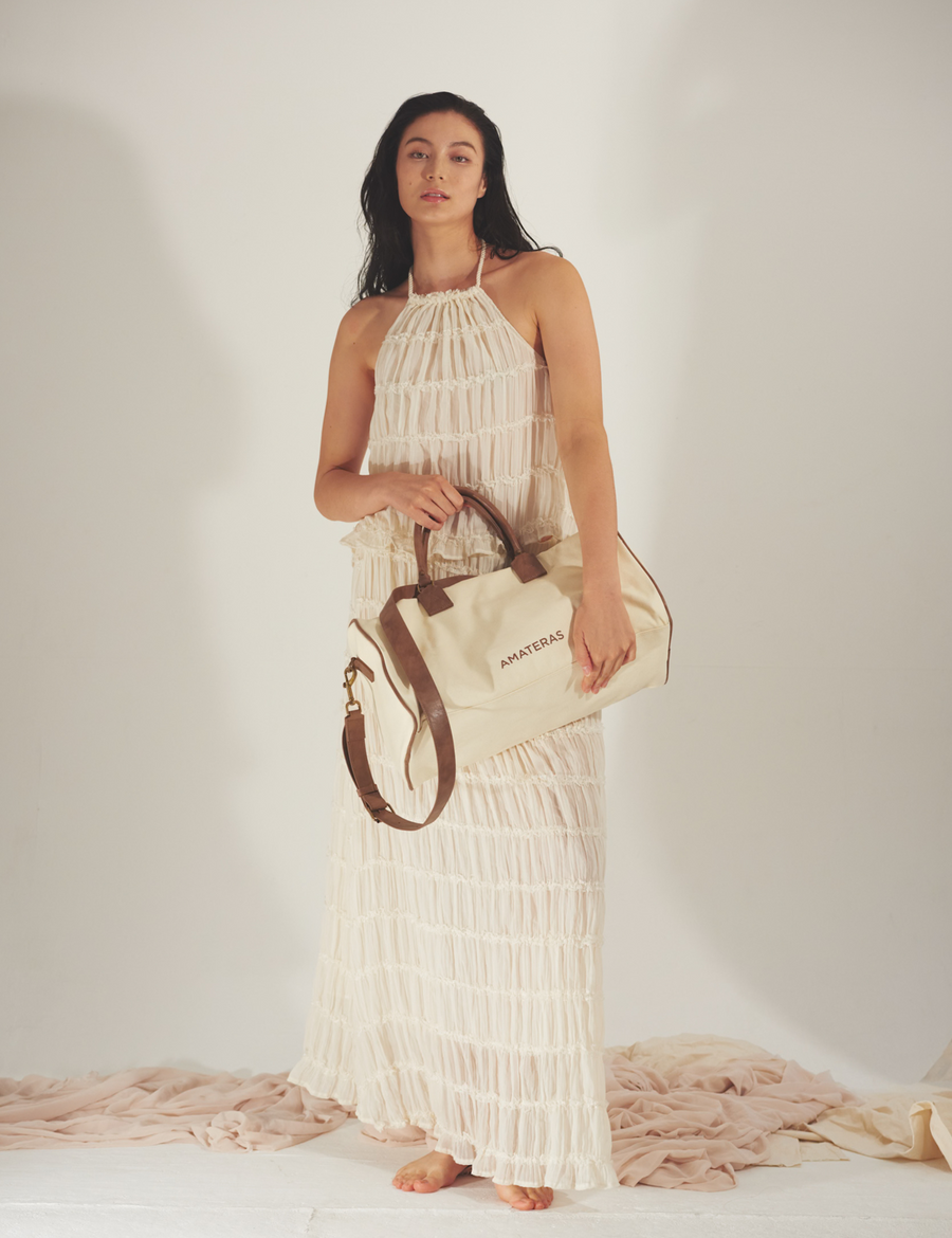 Luxe Elegant Boston Bag / 胡粉(off white)