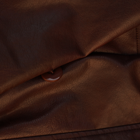 【10月中旬発送】Vegan leather city jacket / 葡萄茶(burgundy)