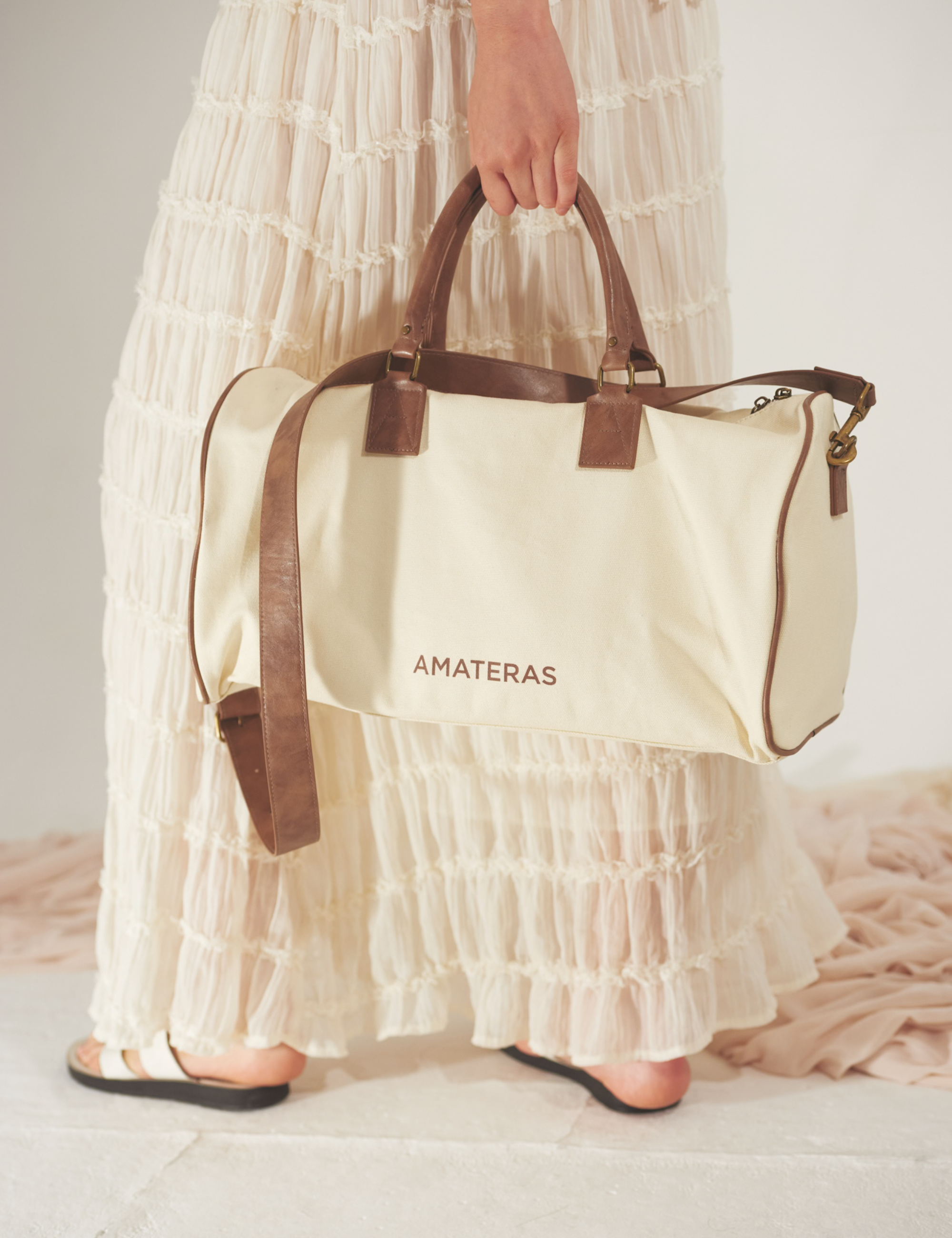 Luxe Elegant Boston Bag / 胡粉(off white)