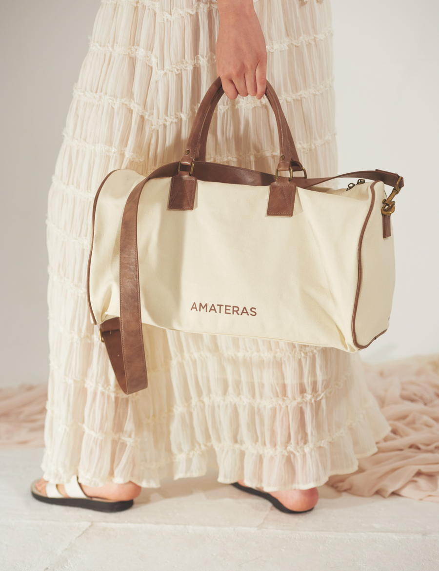 Luxe Elegant Boston Bag / 胡粉(off white)