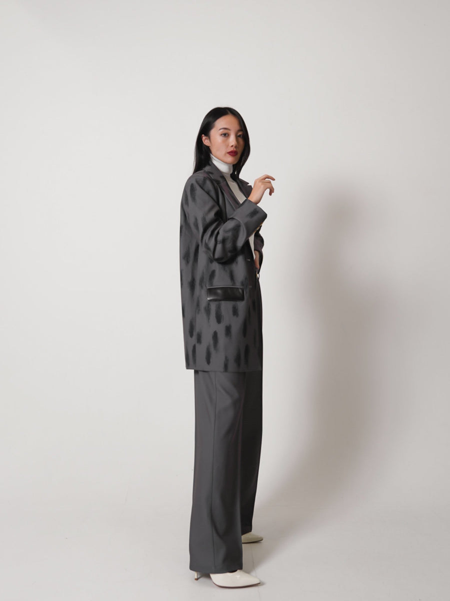 luxe trouser pants / gray