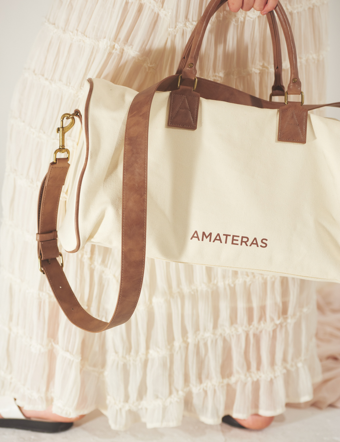 Luxe Elegant Boston Bag / 胡粉(off white)