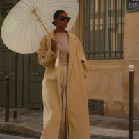 【11月中旬発送】Elegant Kimono Long Coat / 蜂蜜色(yellow)