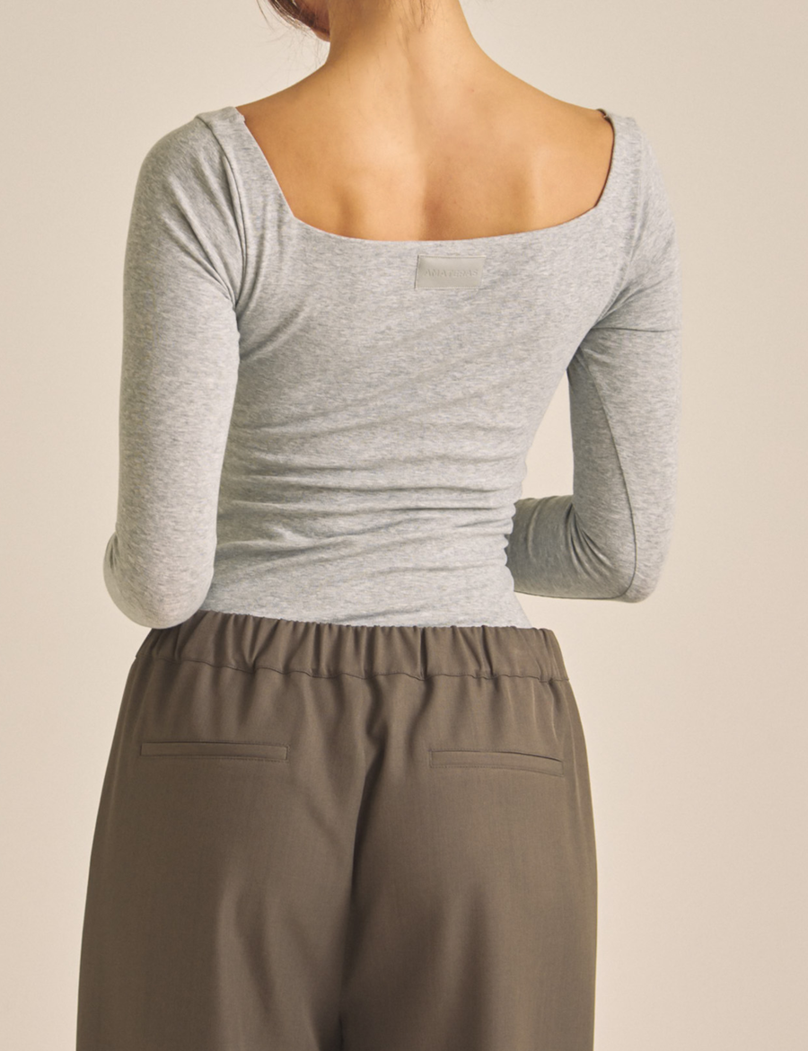 【COMING SOON】Dreamy×WABISABI long sleeve top / 石鼠(stone gray