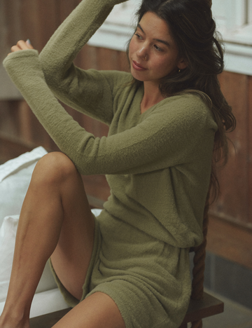 Sunlit Winery Fluffy Knit Rompers / 抹茶(matcha)
