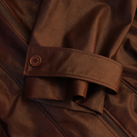 【10月中旬発送】Vegan leather city jacket / 葡萄茶(burgundy)