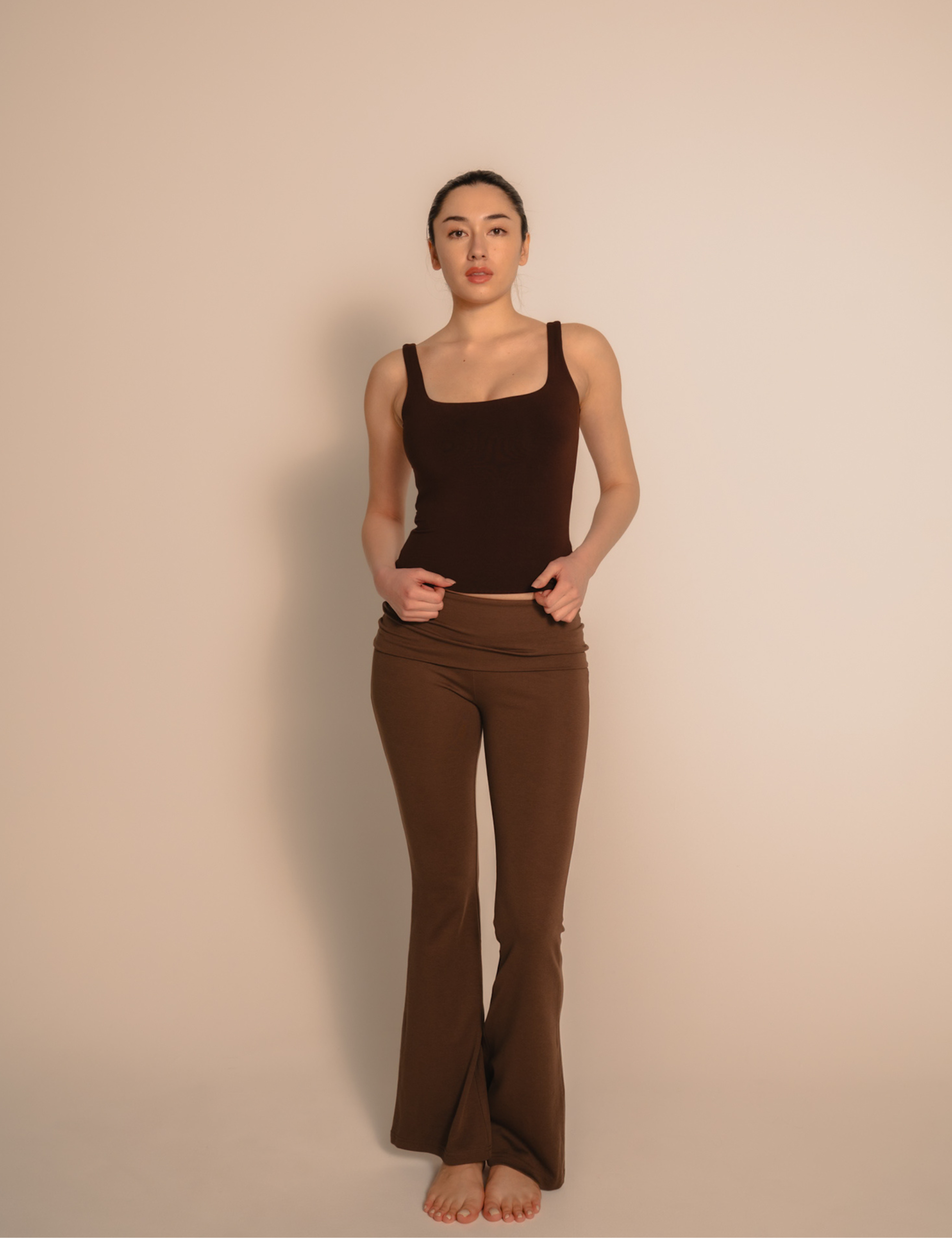 AuraFit Elegant Padded Tank / 枯茶(brown)