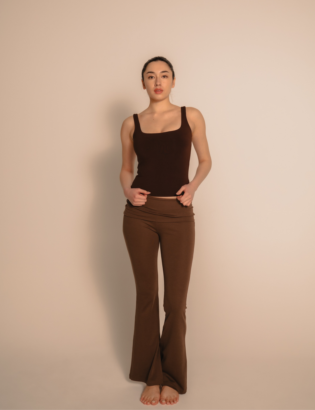 AuraFit Elegant Padded Tank / 枯茶(brown)