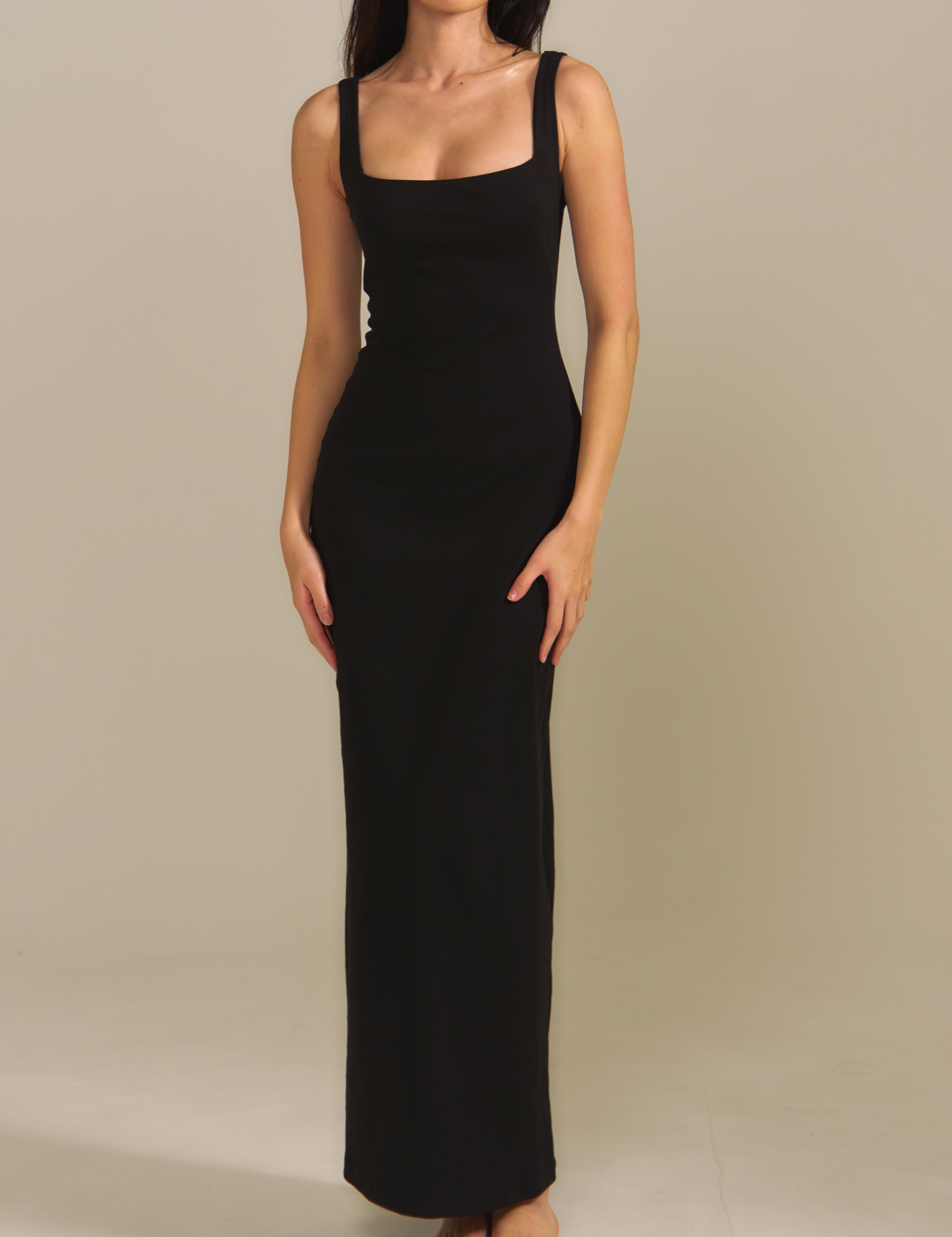 Dreamy Corset Maxi Dress / 墨(black)