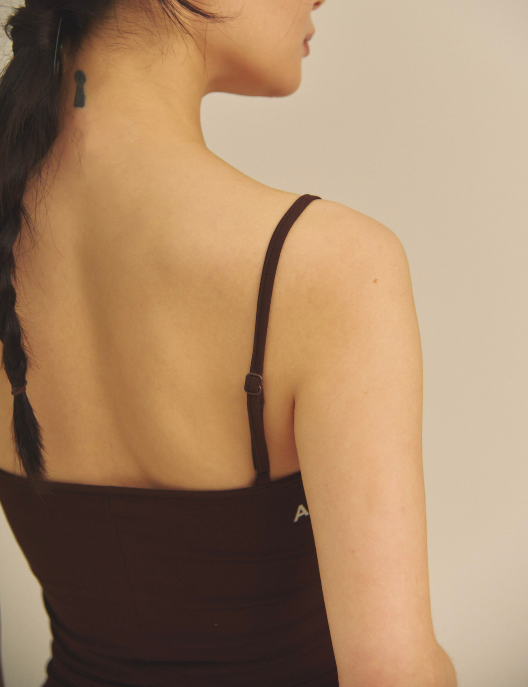 Aura Fit Padded Maxi Camisole Dress / 焦茶(dark brown)
