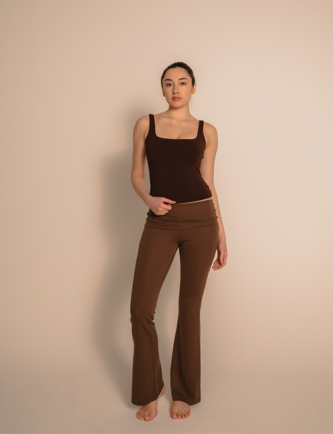 AuraFit Elegant Padded Tank / 枯茶(brown)